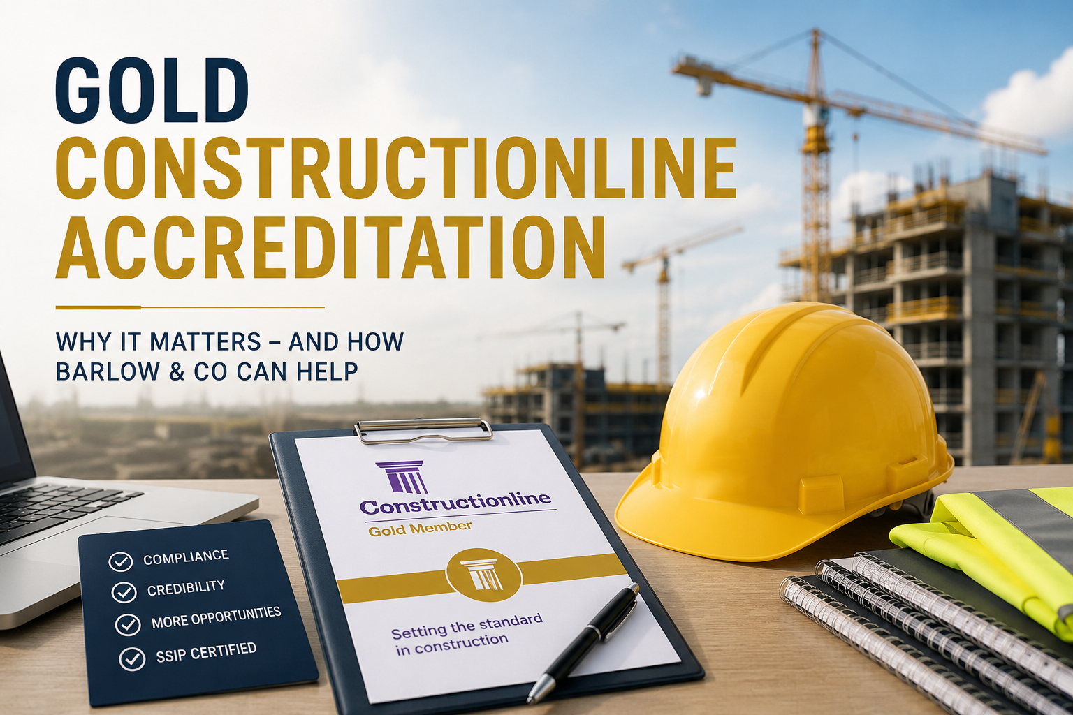 Why Gold Constructionline Accreditation Matters – And How Barlow & Co Can Help